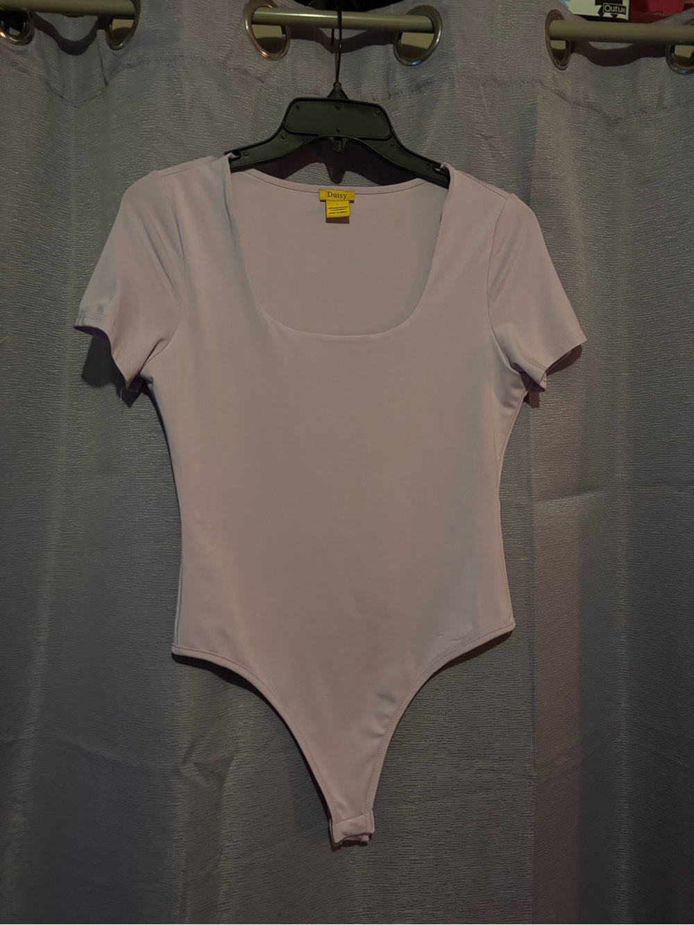 Daisy Girls' Lavender Short-Sleeve Scoop Neck One-Piece Bodysuit